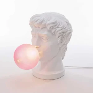 Seletti Lampe à Poser Statue Bulle De Chewing-gum Verre Soufflé 9