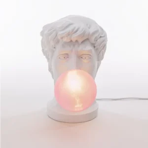 Seletti Lampe à Poser Statue Bulle De Chewing-gum Verre Soufflé 11