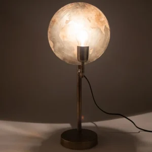 Amadeus Lampe à Poser Terre Argentée Et Patinée 6