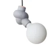 Gone’s Lampe à Suspendre En Béton Et Bois Cordon Noir Ampoule LED Porcelaine 19