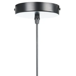 Beliani Lampe à Suspendre Tissée Noire 18