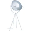 ATHM DESIGN Lampe Abat Jour Blanc Et Pieds Métal 20