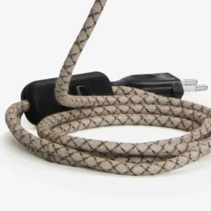 Reversible Lampe Bocal à Poser Fil Beige 12