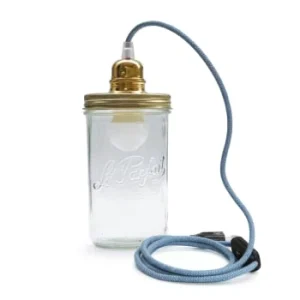 Reversible Lampe Bocal à Poser Fil Beige 14