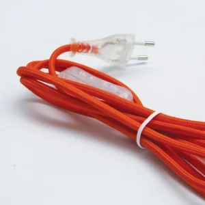 Reversible Lampe Bocal à Poser Fil Orange 14