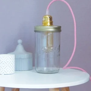Reversible Lampe Bocal à Poser Fil Rose 10