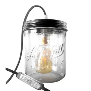 Fenel & Arno Lampe Bocal En Verre Jaune 14