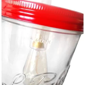 Fenel & Arno Lampe Bocal En Verre Rouge 12