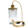 Reversible Lampe Bocal Skieurs Fil Orange 20