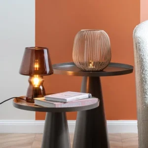 PRESENT TIME Lampe Classique En Verre Marron 25x16cm 10