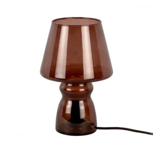 PRESENT TIME Lampe Classique En Verre Marron 25x16cm 12