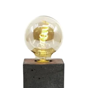 Junny Lampe Cube En Béton Gris Fabrication Artisanale 14