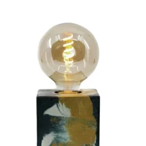 Junny Lampe Cube Marbré En Béton Jaune & Bleu 12