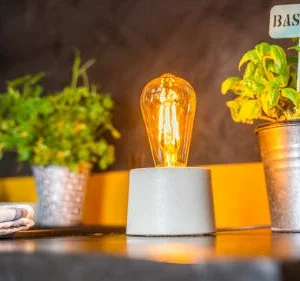 Junny Lampe Cylindrique En Béton Beige Fabrication Artisanale 10