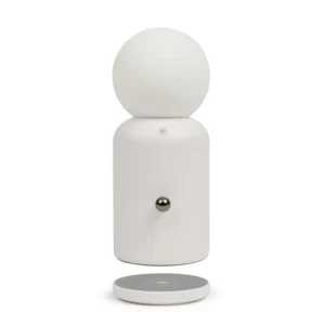 LIVOO Lampe D’ambiance Chargeur Sans Fil En ABS Blanc 12