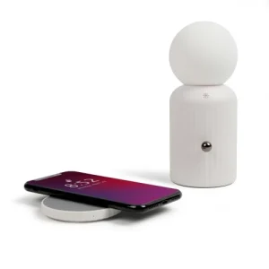 LIVOO Lampe D’ambiance Chargeur Sans Fil En ABS Blanc 14