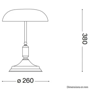 Keria Lampe De Bureau En Métal Dore 11