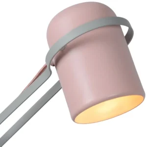 Lucide Lampe De Bureau En Métal Rose 18