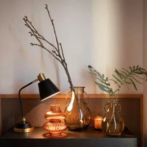 Wadiga Lampe De Bureau Métal Noir Et Doré 31x16x45cm 9