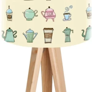 BPS Koncept Lampe De Chevet Bois Multicolore 30x30x45cm 10