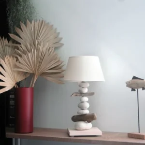Coc’art Lampe De Chevet En Bois Blanc Cassé 8