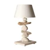 Coc’art Lampe De Chevet En Bois Blanc Cassé 22