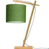 Good & Mojo Lampe De Table Bambou/lin Vert H46cm 13
