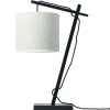 Good & Mojo Lampe De Table Bambou Noir/lin H46cm 22