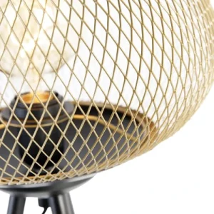 QAZQA Lampe De Table En Acier Noir 18