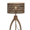 Good & Mojo Lampe De Table En Bambou Naturel/noir, H. 40cm 10