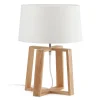 Keria Lampe De Table En Bois Blanc 20