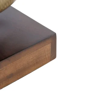 QAZQA Lampe De Table En Bois Bronze 10