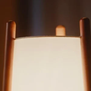 LEDS C4 Lampe De Table En Bois Et Textile Blanc 12