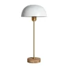 Lastdeco Lampe De Table En Fer Et Bois Blanc Et Doré 24x24x54 11