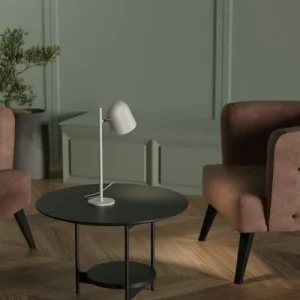 Lucide Lampe De Table En Métal Blanc 14