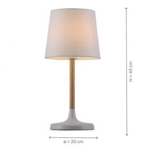 Keria Lampe De Table En Métal Blanc 12