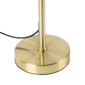 QAZQA Lampe De Table En Métal Doré/laiton 9