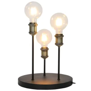 Sampa Helios Lampe De Table En Métal Noir 15