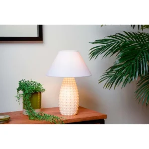 Lampea Lampe De Table En Porcelaine Blanc 46,7 Cm 18