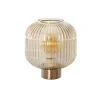 Sulion Lampe De Table En Verre Côtelé Transparent 11