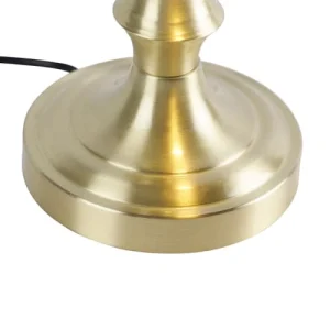 QAZQA Lampe De Table En Verre Doré/laiton 18