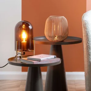 PRESENT TIME Lampe De Table En Verre Marron Diam 16x30cm 8