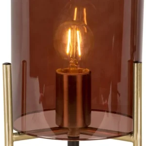PRESENT TIME Lampe De Table En Verre Marron Diam 16x30cm 10
