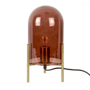 PRESENT TIME Lampe De Table En Verre Marron Diam 16x30cm 12