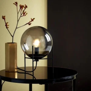Nordlux Lampe De Table Noire Et Abat-jour Sphérique En Verre 10
