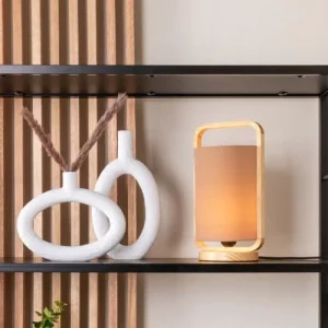 PRESENT TIME Lampe De Table Snap Wood Pin Gris 18