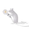 Seletti Lampe De Table Souris Assise Résine Blanc 20
