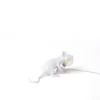 Seletti Lampe De Table Souris Couchée Résine Blanc 19