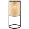 Fischer & Honsel Lampe De Table Synthétique Et Métal Beige Et Noir 14