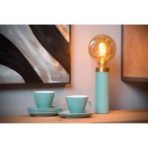 Lampea Lampe De Table Vintage En Métal Turquoise Ø 6 Cm 10